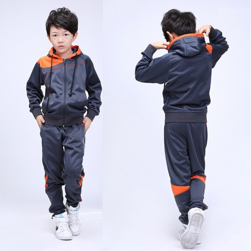 Autumn Winter Casual Suits Cute Boy Running Set Kids Hoodies Cotton Sports Suit  Childrens Clothing Warm Sets
